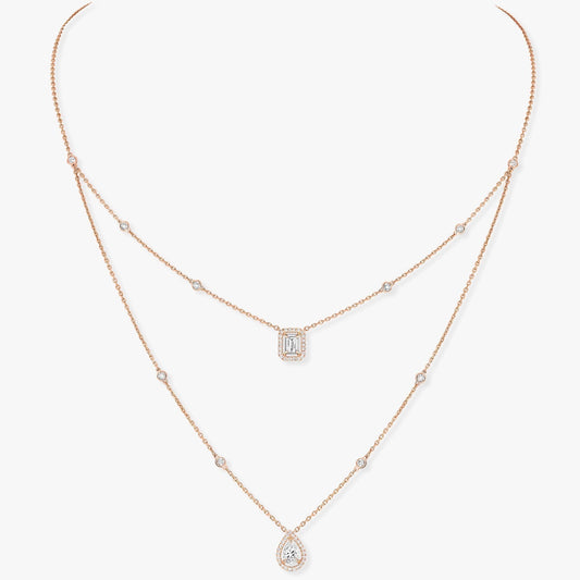 [Vera Jewelry]MY TWIN 2 ROW DIAMOND NECKLACE
