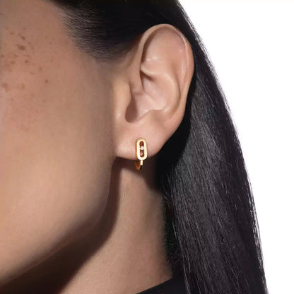 [Vera Jewelry]Diamond Mini Hoop Earrings Move Classique
