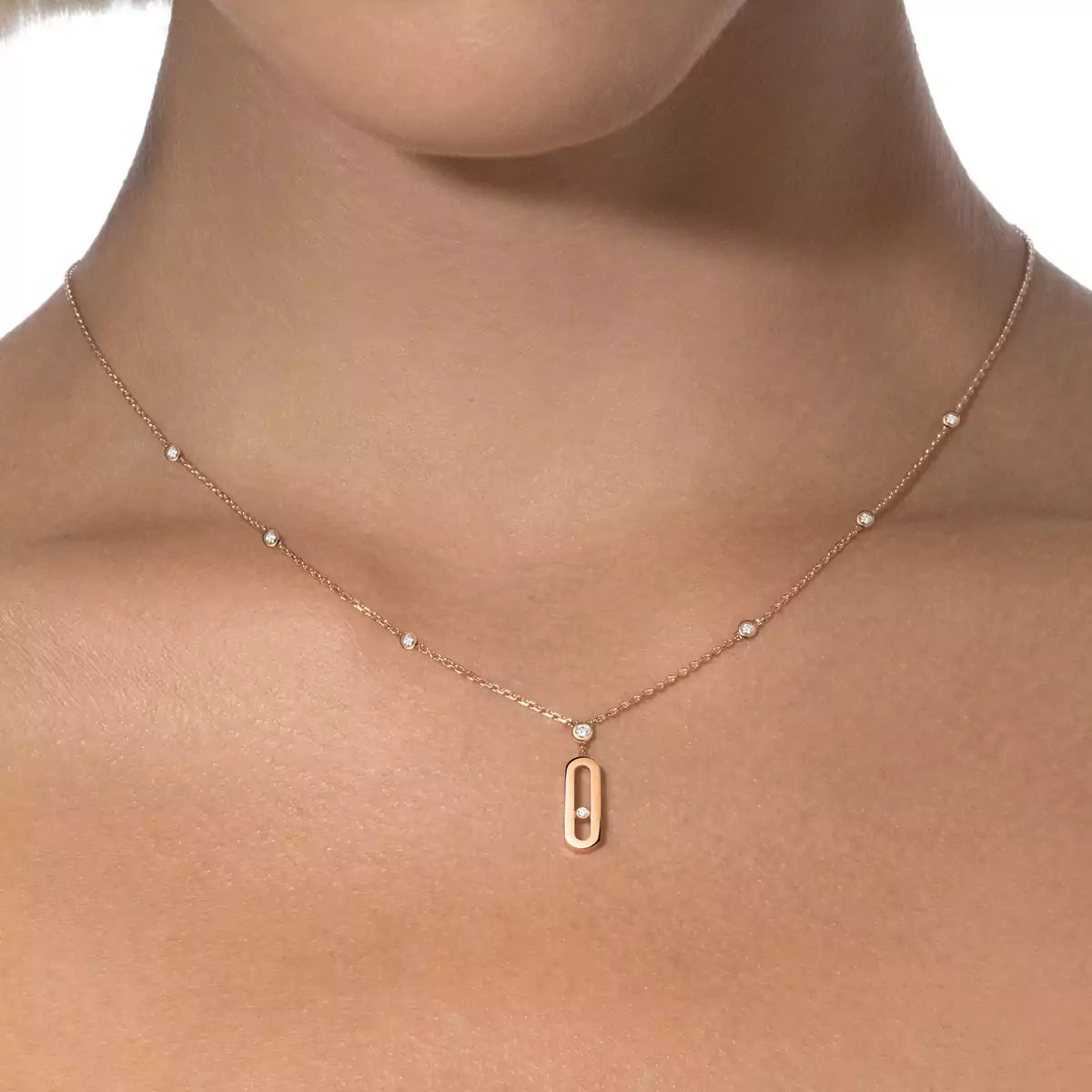 [Vera  Jewelry] Move Uno Gold Diamond Long Necklace