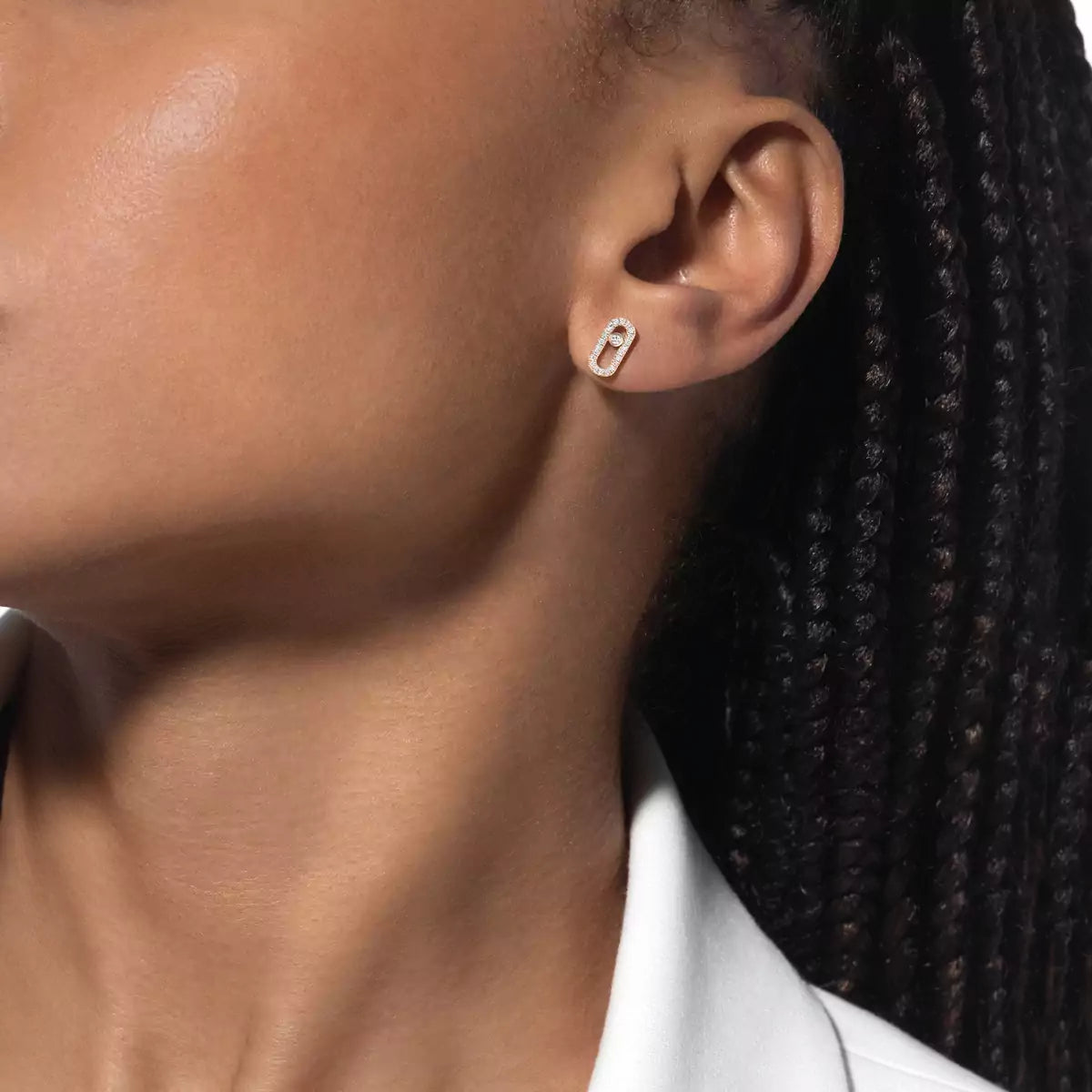 [Vera  Jewelry]Move Uno Diamond Earrings