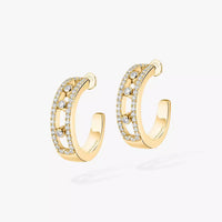 [Vera Jewelry]Diamond Pave_ Hoop Earrings Move