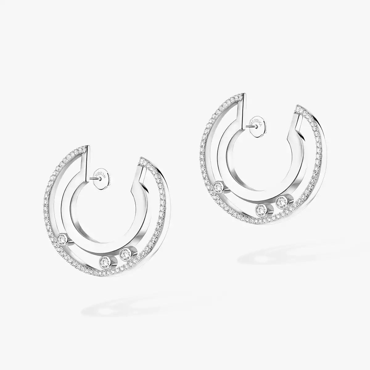 [Vera  Jewelry] Move Romane Small Diamond Hoop Earrings
