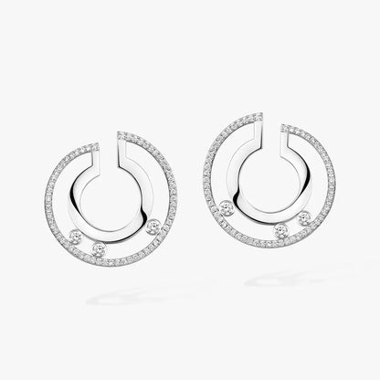 [Vera  Jewelry] Move Romane Small Diamond Hoop Earrings