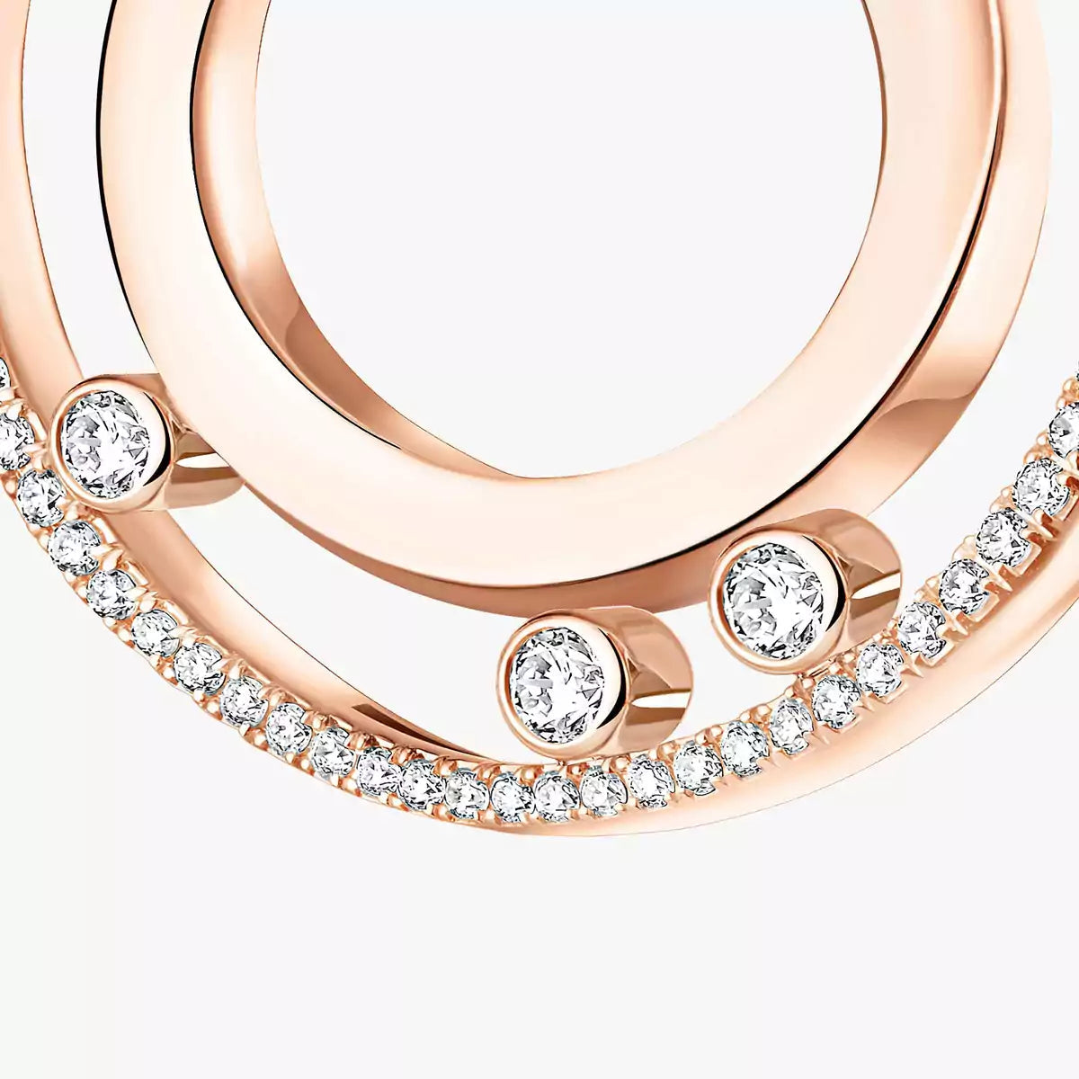 [Vera  Jewelry] Move Romane Small Diamond Hoop Earrings