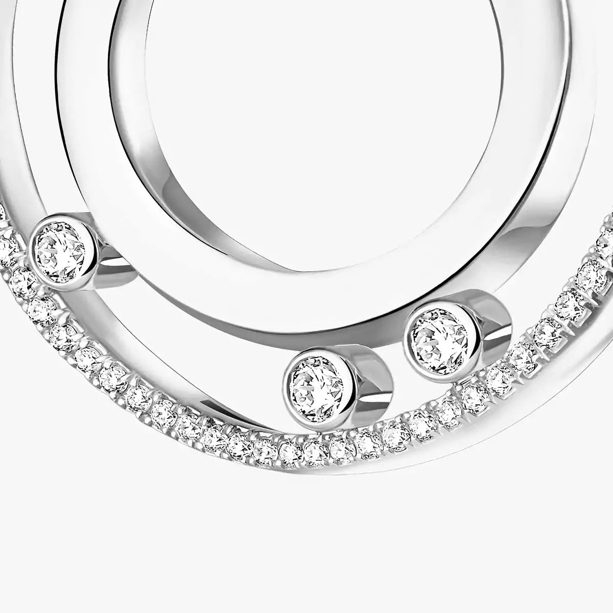[Vera  Jewelry] Move Romane Small Diamond Hoop Earrings