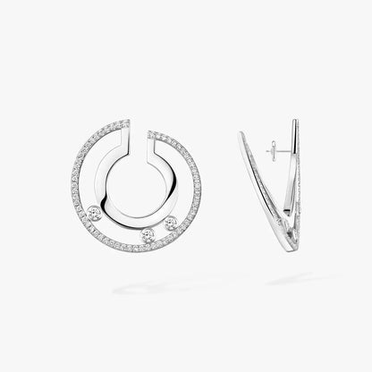 [Vera  Jewelry] Move Romane Small Diamond Hoop Earrings