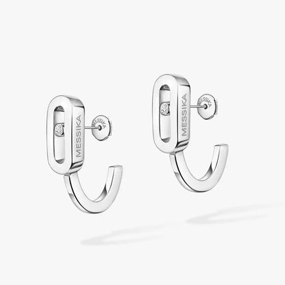 [Vera Jewelry]Diamond Mini Hoop Earrings Move Classique