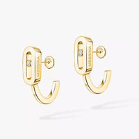 [Vera Jewelry]Diamond Mini Hoop Earrings Move Classique
