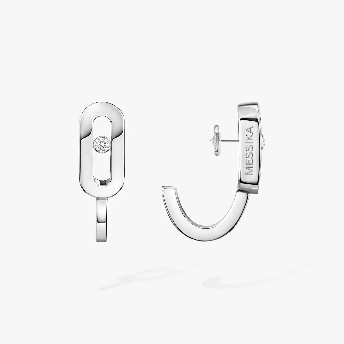 [Vera Jewelry]Diamond Mini Hoop Earrings Move Classique