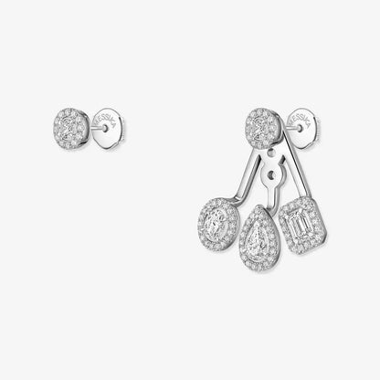 [Vera  Jewelry] My Twin Trio  Diamond Earrings
