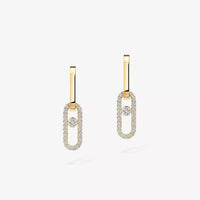 [Vera Jewelry]Move Link Diamond Earrings