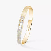 [Vera Jewelry]Move Noa Ciselé half pavé bangle