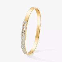 [Vera Jewelry]Move Noa Rose Gold Pavé Diamond Bangle Bracelet