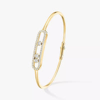 [Vera Jewelry]Move Pavé Diamond Bangle Bracelet M