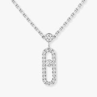 [Vera Jewelry]2 Rows Rose Gold Diamond Pave_ Necklace Move Uno