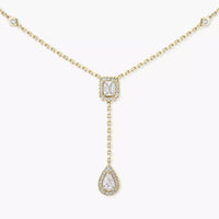 [Vera Jewelry]Gold Diamond Tie Necklace