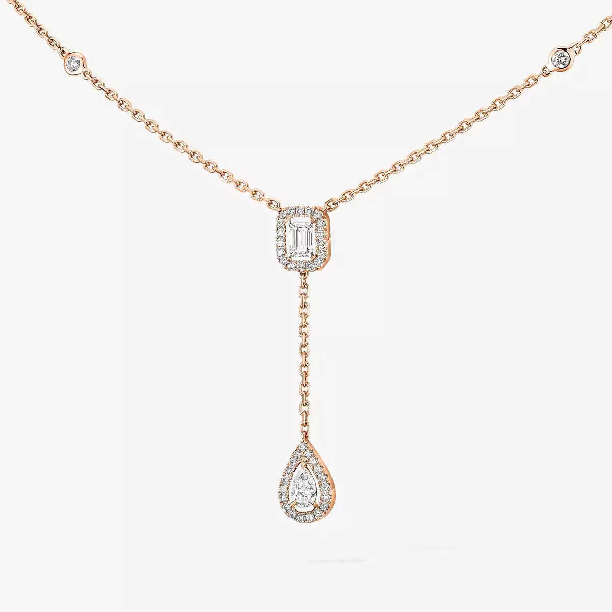 [Vera  Jewelry]Gold Diamond Tie Necklace