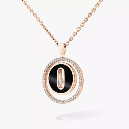 [Vera Jewelry]Lucky Move Diamond Necklace in Rose Gold and White Mother-of-Pearl