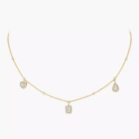 [Vera Jewelry]My Twin Diamond Necklace in Silver