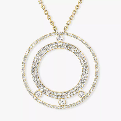 [Vera  Jewelry]Move Romane Long Pave_-Set Diamond Necklace