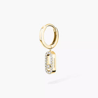 [Vera Jewelry]Move Uno Single Diamond Hoop Earring