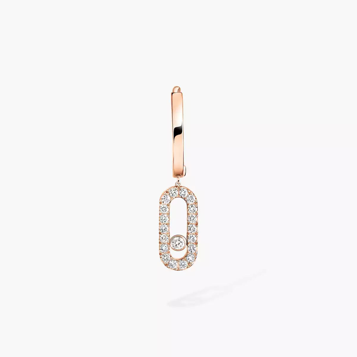 [Vera  Jewelry]Move Uno Single Diamond Hoop Earring