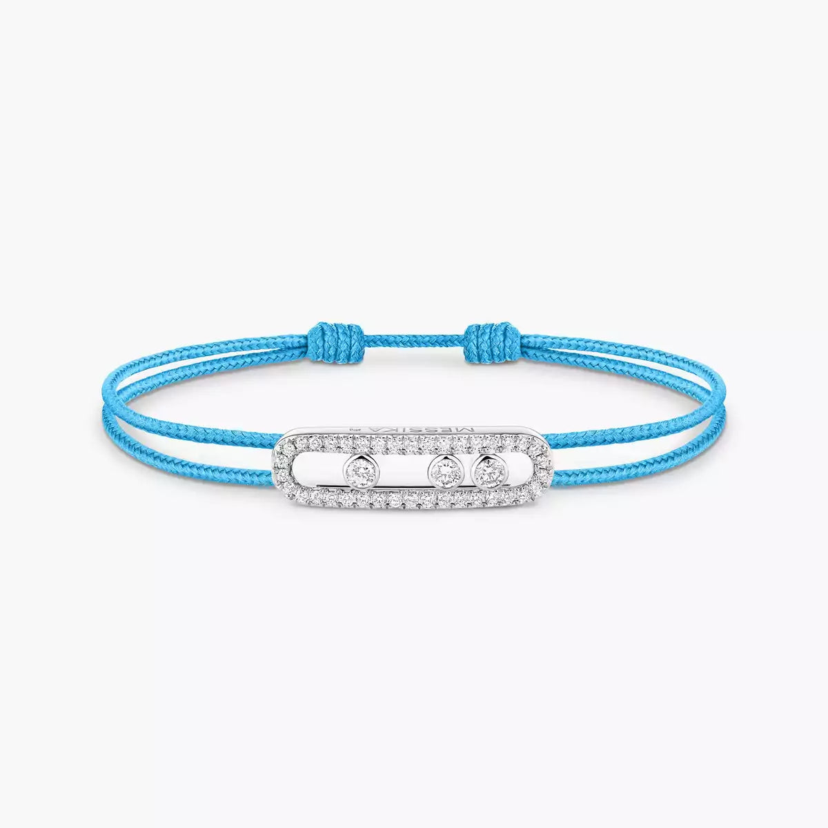 [Vera Jewelry]Messika Care(s) pink cord pavé bracelet