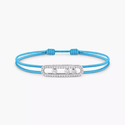 [Vera Jewelry]Messika Care(s) pink cord pavé bracelet