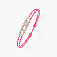 [Vera Jewelry]Messika Care(s) pink cord pavé bracelet