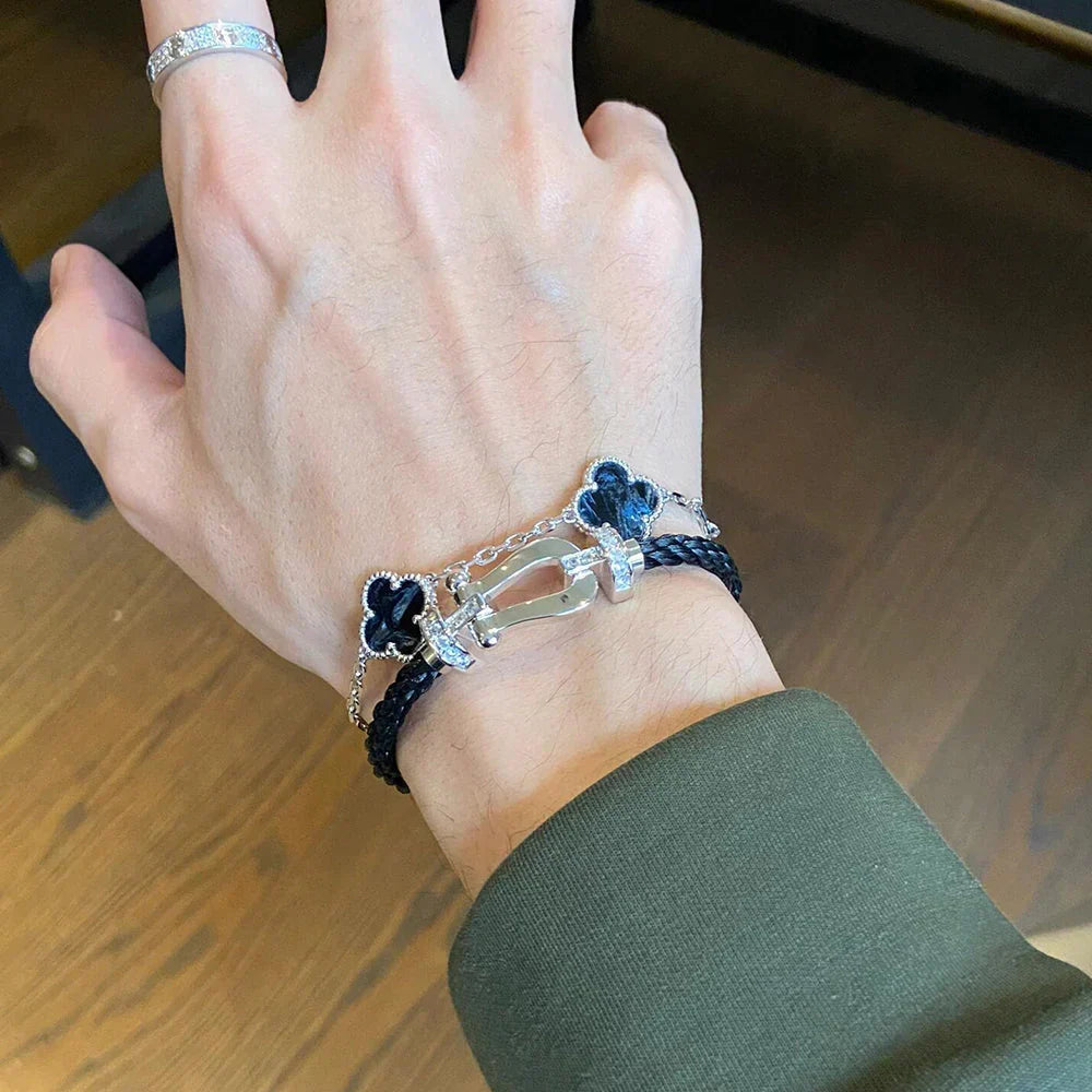 [Vera Jewelry]CLOVER 5 MOTIF PIETERSITE BRACELET COLLECTION