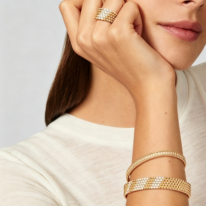 [Vera Jewelry] 5連ダイヤモンドブレスレット