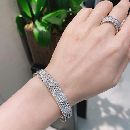 [Vera Jewelry] 5連ダイヤモンドブレスレット