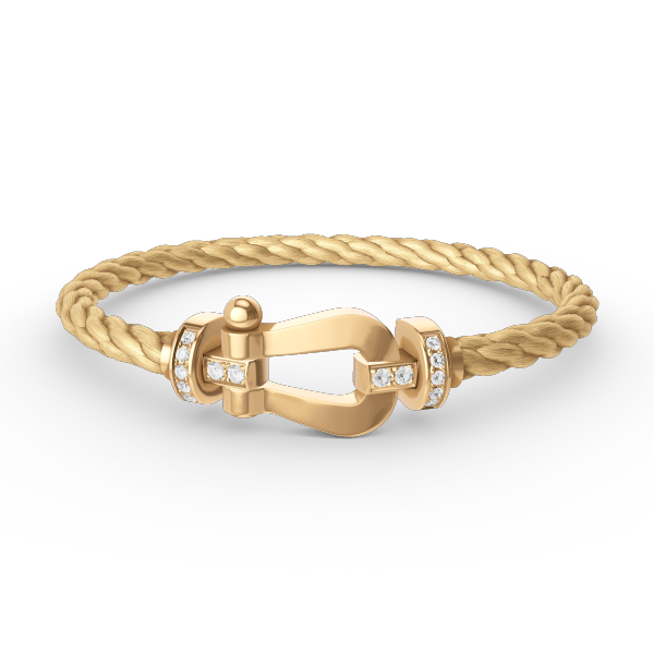 [Vera  Jewelry]FORCE LARGE HORSESHOE HALF DIAMOND BRACELET GOLD