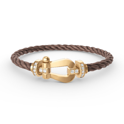 [Vera  Jewelry]FORCE LARGE HORSESHOE HALF DIAMOND BRACELET GOLD