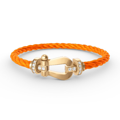 [Vera  Jewelry]FORCE LARGE HORSESHOE HALF DIAMOND BRACELET GOLD