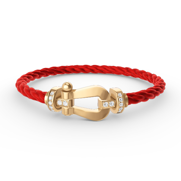 [Vera Jewelry]FORCE LARGE HORSESHOE HALF DIAMOND BRACELET GOLD