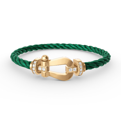 [Vera Jewelry]FORCE LARGE HORSESHOE HALF DIAMOND BRACELET GOLD