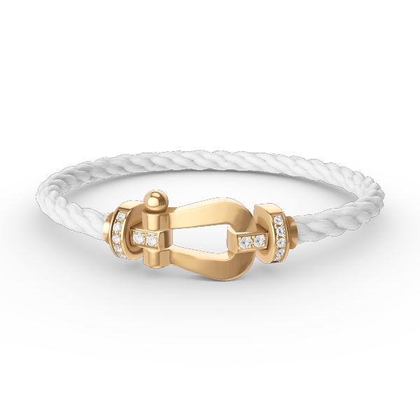 [Vera Jewelry]FORCE LARGE HORSESHOE HALF DIAMOND BRACELET GOLD