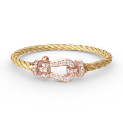 [Vera Jewelry]FORCE LARGE HORSESHOE FULL DIAMOND BRACELET ROSE GOLD