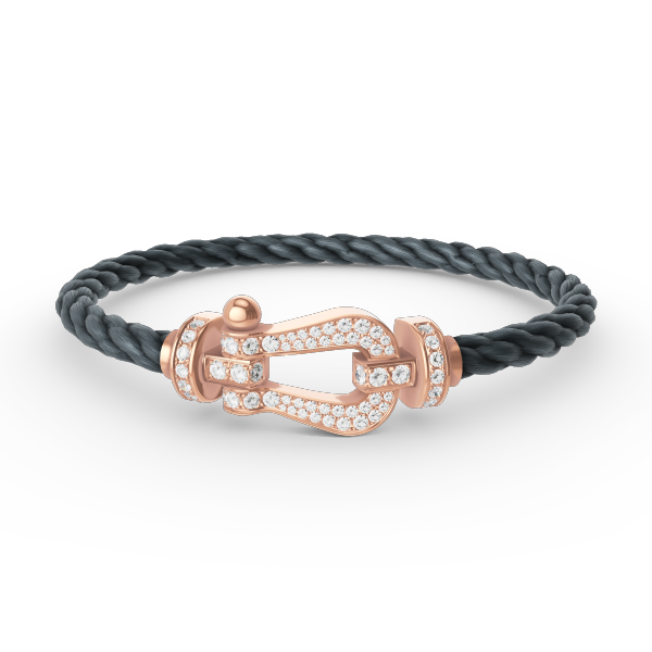 [Vera Jewelry]FORCE LARGE HORSESHOE FULL DIAMOND BRACELET ROSE GOLD