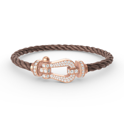 [Vera  Jewelry]FORCE LARGE HORSESHOE FULL DIAMOND BRACELET ROSE GOLD