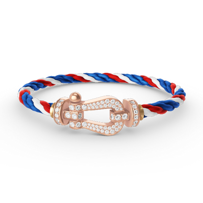 [Vera Jewelry]FORCE LARGE HORSESHOE FULL DIAMOND BRACELET ROSE GOLD