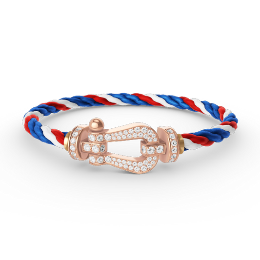 [Vera Jewelry]FORCE LARGE HORSESHOE FULL DIAMOND BRACELET ROSE GOLD