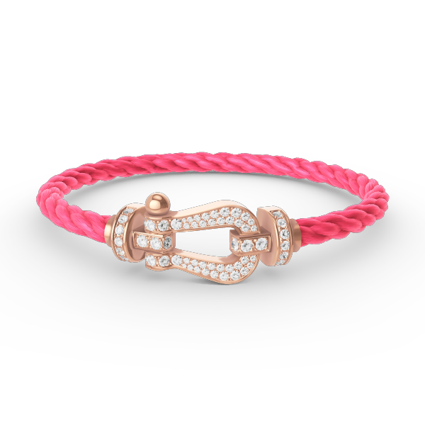 [Vera Jewelry]FORCE LARGE HORSESHOE FULL DIAMOND BRACELET ROSE GOLD