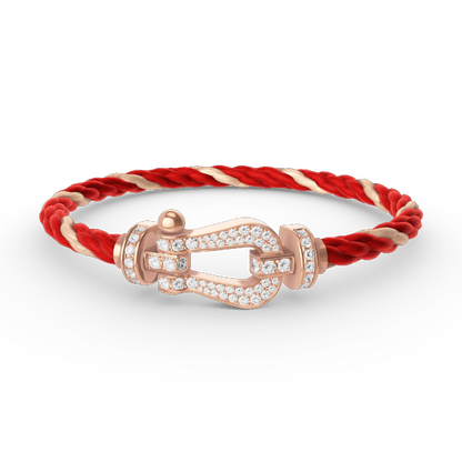 [Vera Jewelry]FORCE LARGE HORSESHOE FULL DIAMOND BRACELET ROSE GOLD