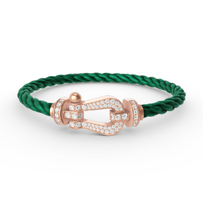 [Vera  Jewelry]FORCE LARGE HORSESHOE FULL DIAMOND BRACELET ROSE GOLD