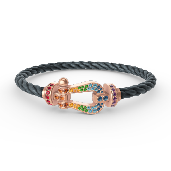 [Vera  Jewelry]FORCE LARGE HORSESHOE  COLORED DIAMOND BRACELET ROSE GOLD