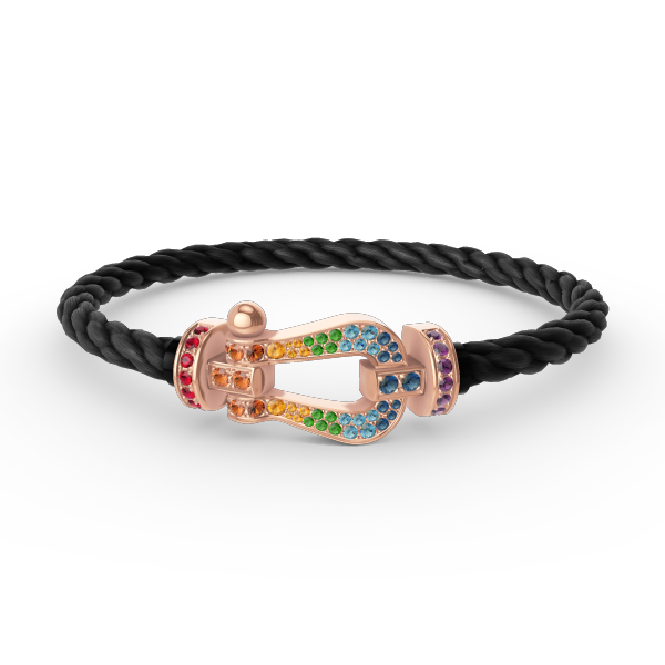 [Vera Jewelry]FORCE LARGE HORSESHOE  COLORED DIAMOND BRACELET ROSE GOLD