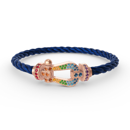 [Vera  Jewelry]FORCE LARGE HORSESHOE  COLORED DIAMOND BRACELET ROSE GOLD