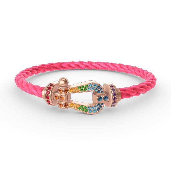 [Vera Jewelry]FORCE LARGE HORSESHOE  COLORED DIAMOND BRACELET ROSE GOLD